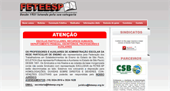 Desktop Screenshot of feteesp.org.br